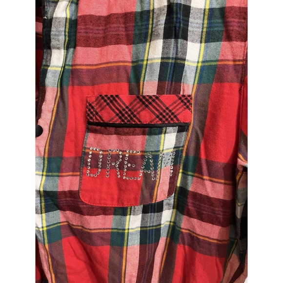 Victorias Secret Romper Womens Medium Tartan Plaid Flannel Pajama One‎ Piece - Picture 2 of 4